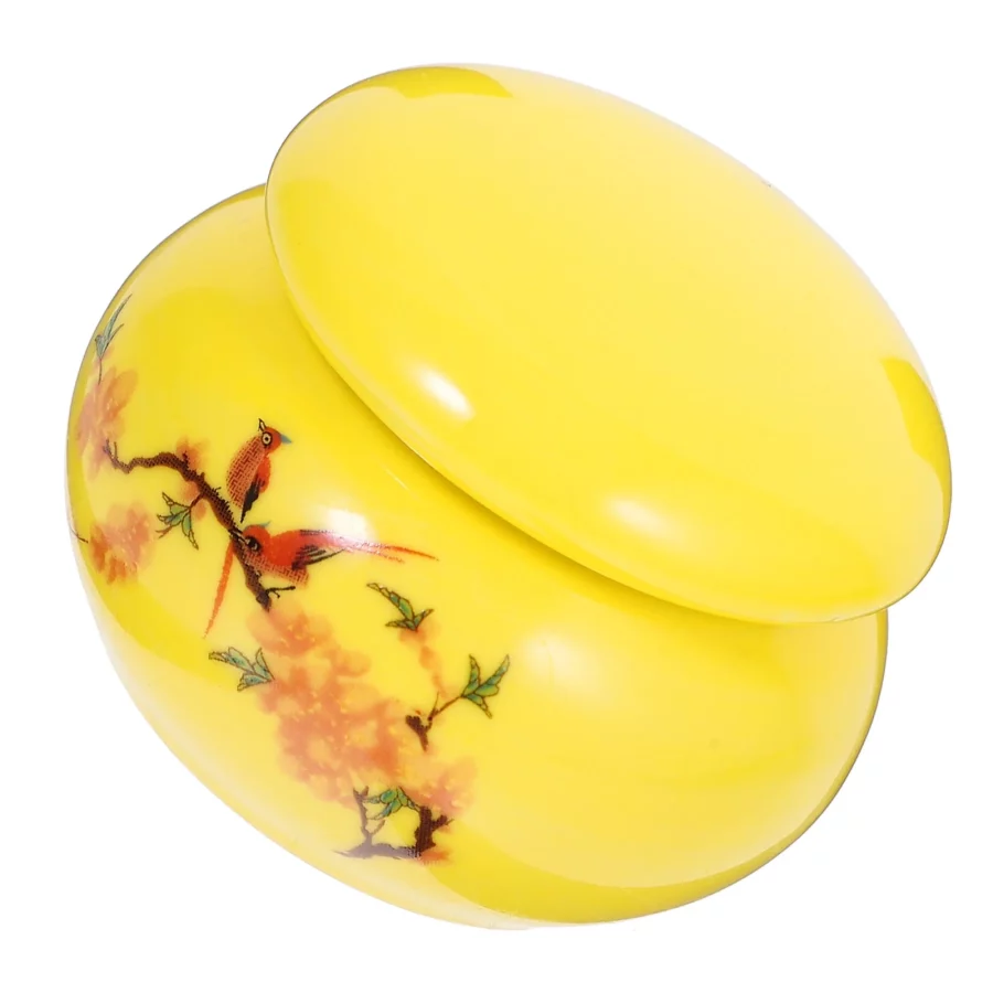 Yellow Ceramic Spice Jars with Lids for Storage Use Airtight Coffee Sugar Container 7.8x5.1 Inches