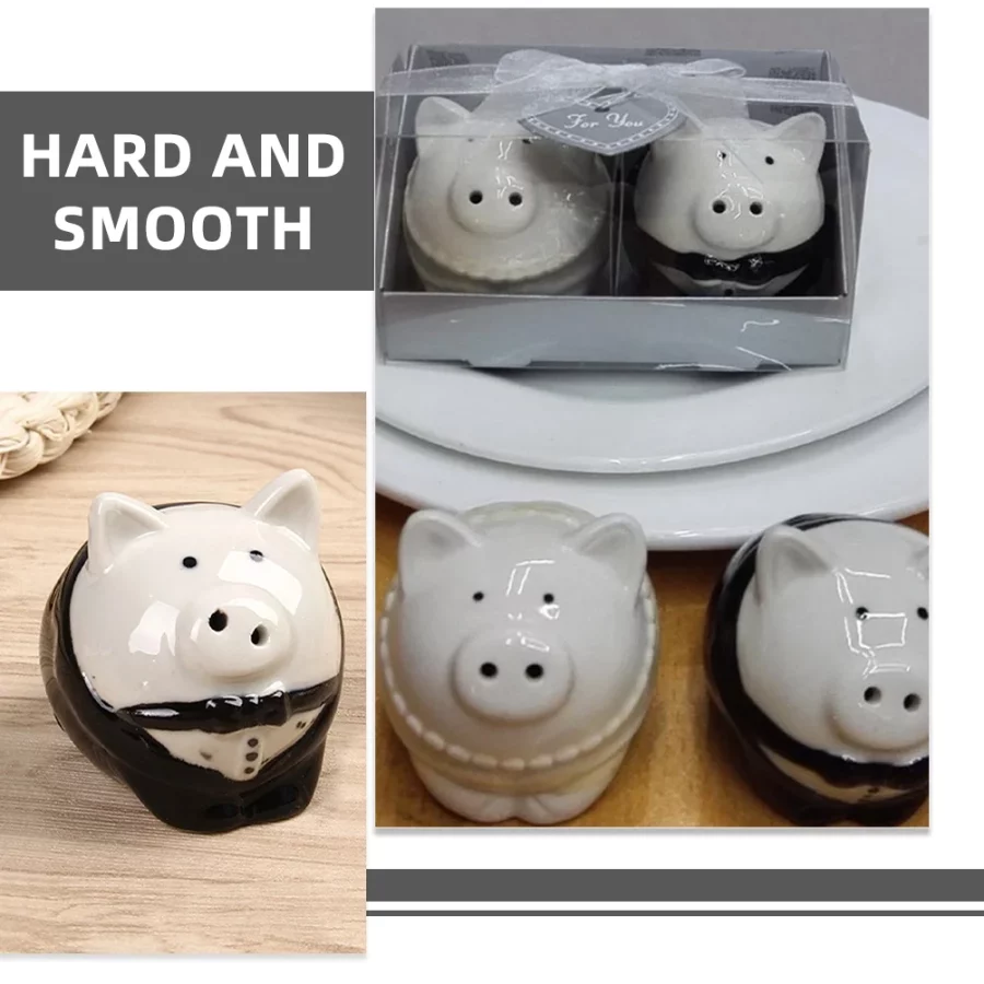 Piggy Seasoning Jar Storage Jars Ceramic Pig Jar Kitchen Decoration Spice Jars Bride - Image 2