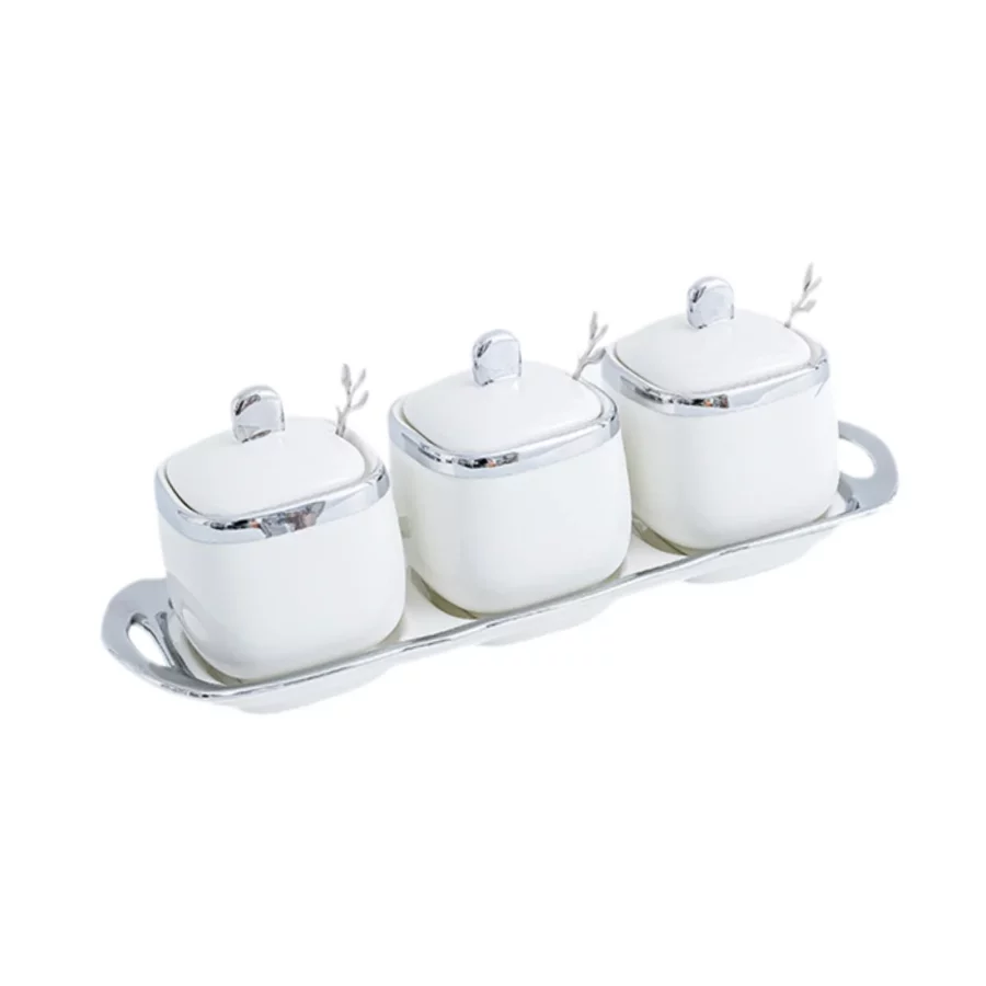Ceramic Spice Jars Kitchen Organizer Elegant Kitchen Spice Pot for Household