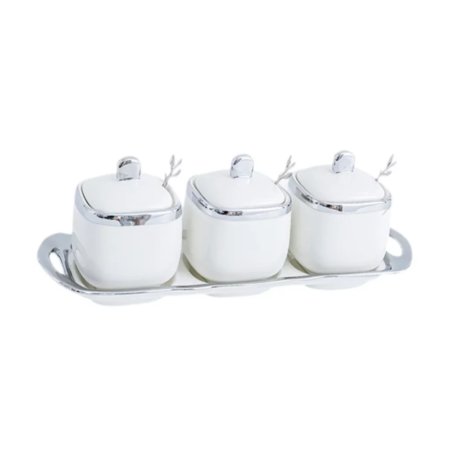 Ceramic Spice Jars Kitchen Organizer Elegant Kitchen Spice Pot for Household - Image 2