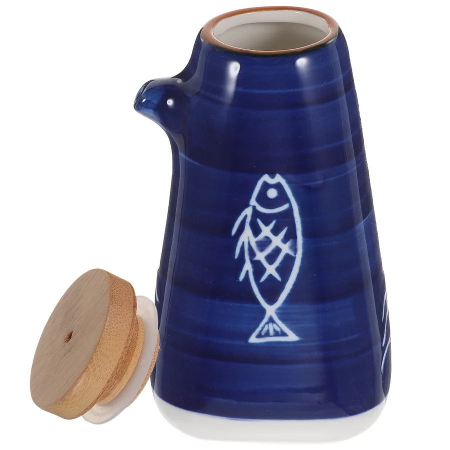 Soy Sauce Dispenser Kitchen Spice Jar Ceramic Pot Salad Dressing Decorative Vinegar Container Utentsils Ceramics